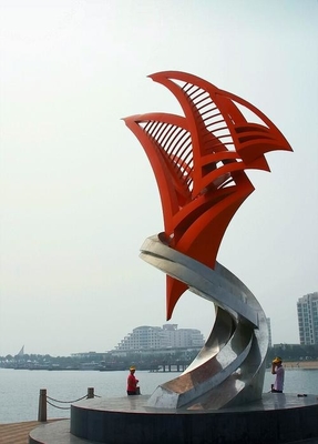 Нержавеющая сталь скульптуры символа металла культурного ландшафта парка большая