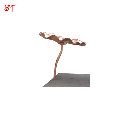 Gold Lotus Leaf Garden Lotus Flower Outdoor Plant Petal Sculpture Cast Copper Nelumbo nucifera Gaertn Metal Statue