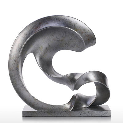 Современное абстрактное искусство металла ваяет скульптуру каменной имитационной нержавеющей стали 304 на открытом воздухе